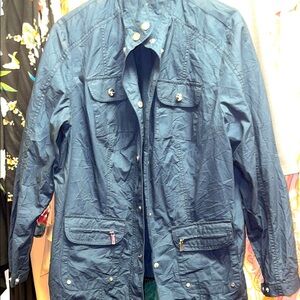NWOT JONES NEW YORK Blue Jacket with silver buttons .